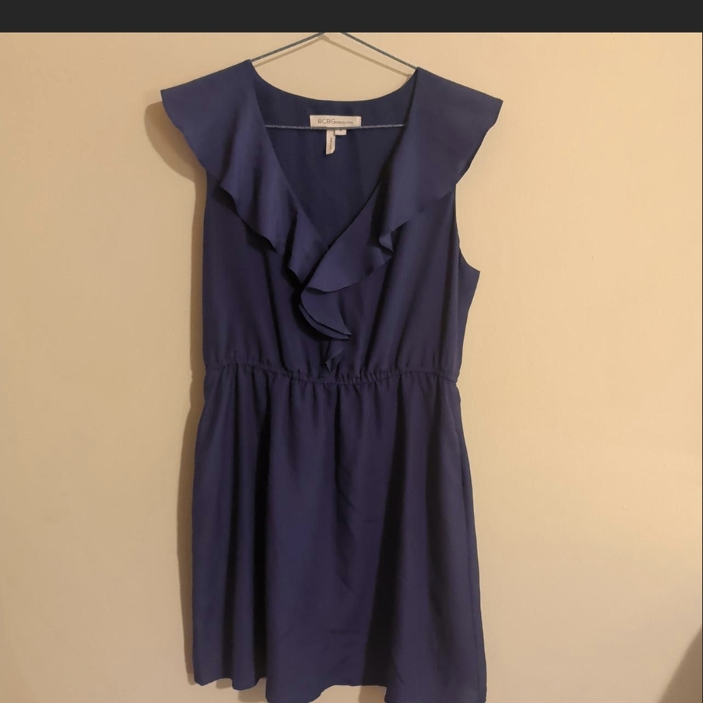 BCBGMaxAzria Royal Blue Ruffle Dress
